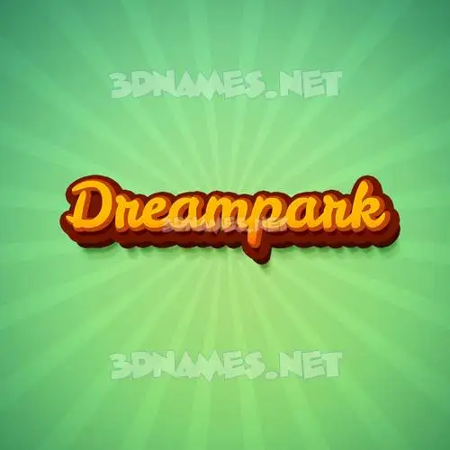 dreampark in Green Rays style - 3D name wallpaper dreampark in Green Rays style - 3D name wallpaper