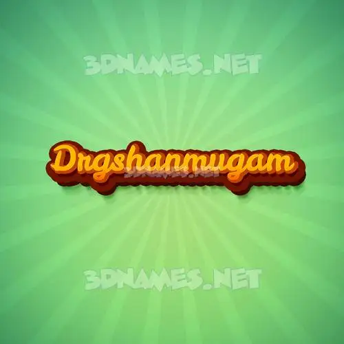 drgshanmugam in Green Rays style - 3D name wallpaper