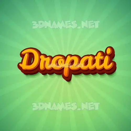 dropati in Green Rays style - 3D name wallpaper
