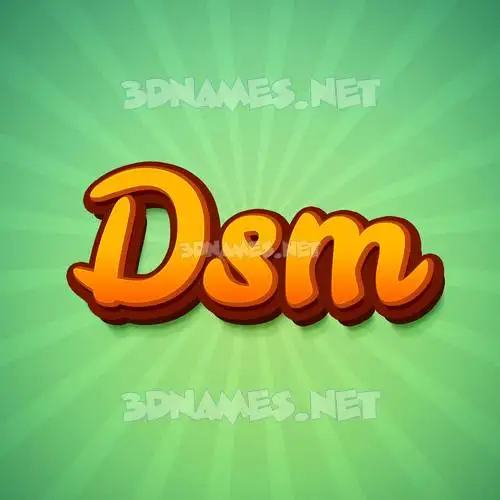 dsm in Green Rays style - 3D name wallpaper dsm in Green Rays style - 3D name wallpaper