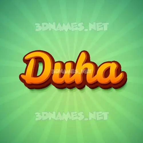 duha in Green Rays style - 3D name wallpaper duha in Green Rays style - 3D name wallpaper