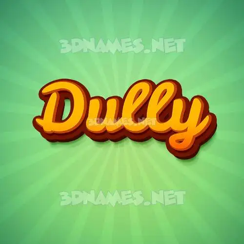 dully in Green Rays style - 3D name wallpaper dully in Green Rays style - 3D name wallpaper
