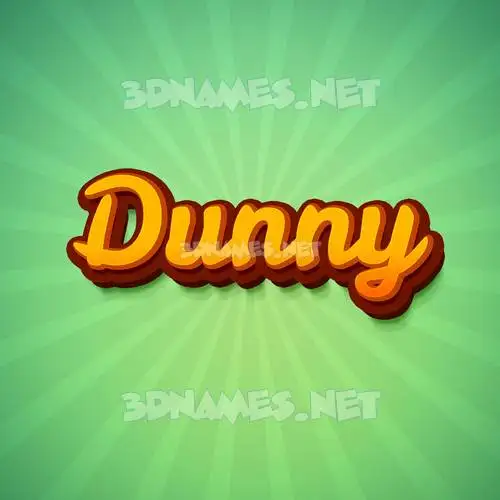 dunny in Green Rays style - 3D name wallpaper dunny in Green Rays style - 3D name wallpaper