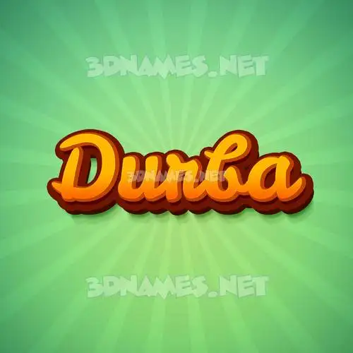 durba in Green Rays style - 3D name wallpaper