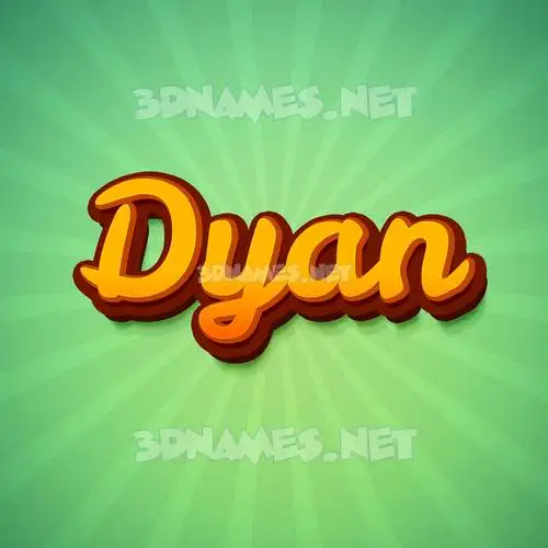 dyan in Green Rays style - 3D name wallpaper dyan in Green Rays style - 3D name wallpaper