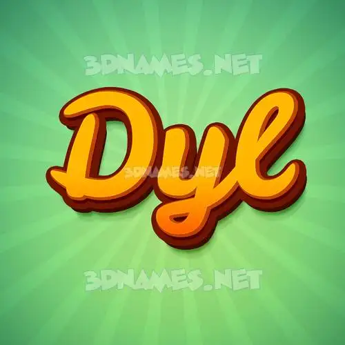 dyl in Green Rays style - 3D name wallpaper dyl in Green Rays style - 3D name wallpaper