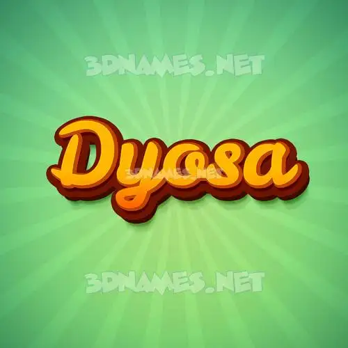 dyosa in Green Rays style - 3D name wallpaper dyosa in Green Rays style - 3D name wallpaper