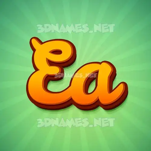 ea in Green Rays style - 3D name wallpaper ea in Green Rays style - 3D name wallpaper