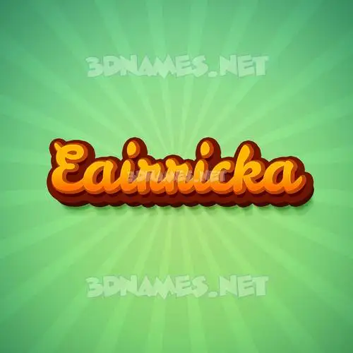 eairricka in Green Rays style - 3D name wallpaper eairricka in Green Rays style - 3D name wallpaper