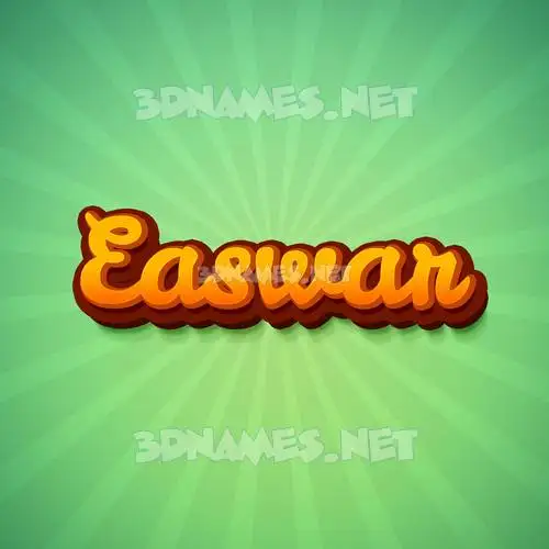 easwar in Green Rays style - 3D name wallpaper