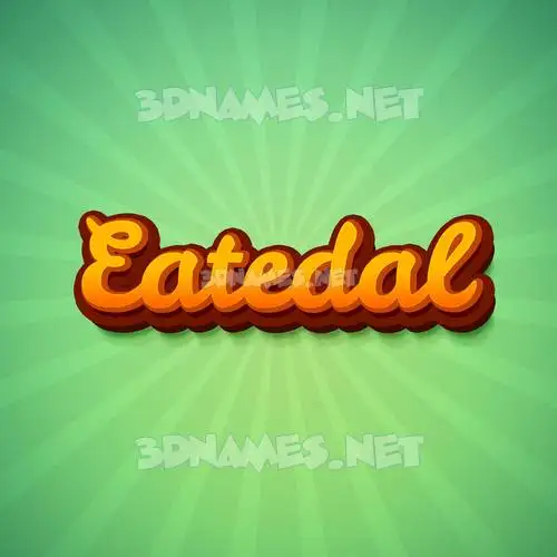 eatedal in Green Rays style - 3D name wallpaper eatedal in Green Rays style - 3D name wallpaper