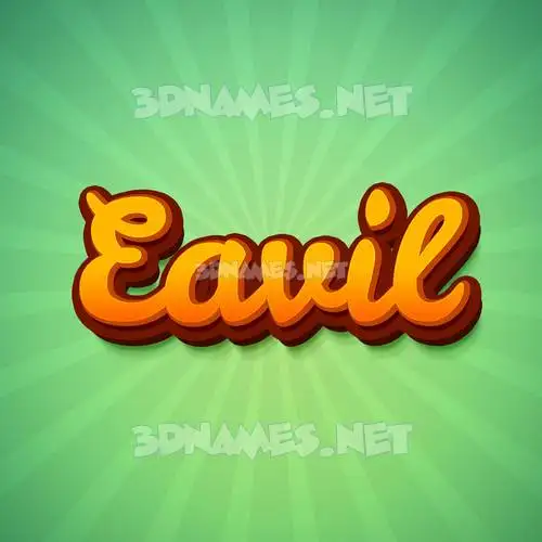eavil in Green Rays style - 3D name wallpaper eavil in Green Rays style - 3D name wallpaper