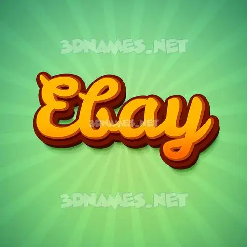 ebay in Green Rays style - 3D name wallpaper ebay in Green Rays style - 3D name wallpaper