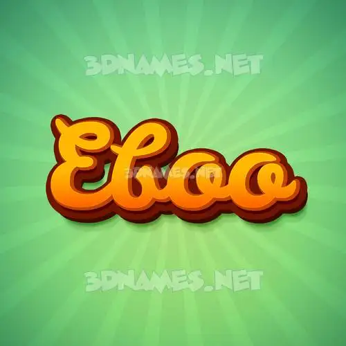 eboo in Green Rays style - 3D name wallpaper eboo in Green Rays style - 3D name wallpaper