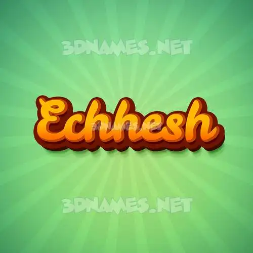 echhesh in Green Rays style - 3D name wallpaper