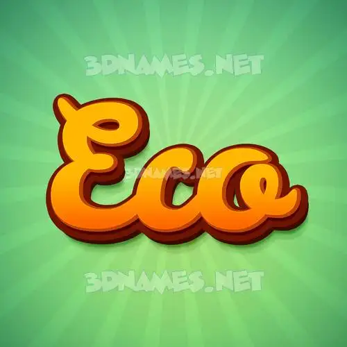 eco in Green Rays style - 3D name wallpaper eco in Green Rays style - 3D name wallpaper