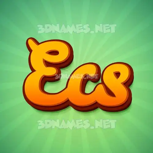 ecs in Green Rays style - 3D name wallpaper ecs in Green Rays style - 3D name wallpaper