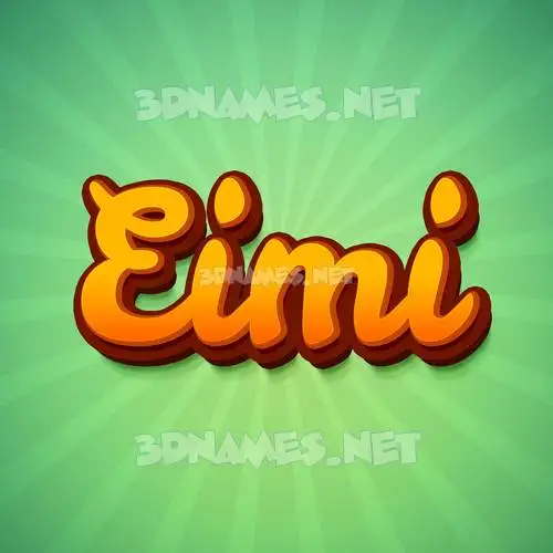 eimi in Green Rays style - 3D name wallpaper
