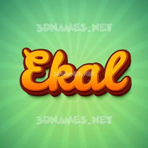 ekal in Green Rays style - 3D name wallpaper ekal in Green Rays style - 3D name wallpaper