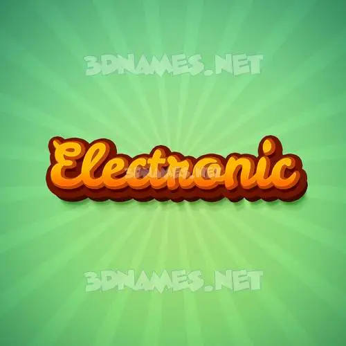 electronic in Green Rays style - 3D name wallpaper electronic in Green Rays style - 3D name wallpaper