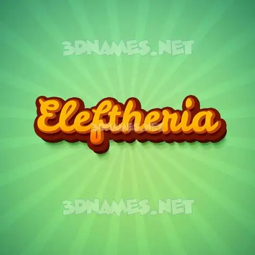eleftheria in Green Rays style - 3D name wallpaper
