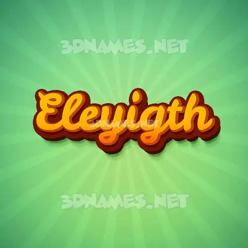 eleyigth in Green Rays style - 3D name wallpaper eleyigth in Green Rays style - 3D name wallpaper