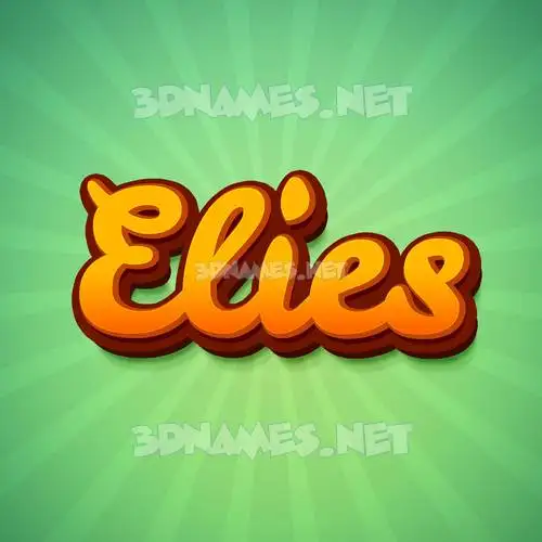 elies in Green Rays style - 3D name wallpaper elies in Green Rays style - 3D name wallpaper