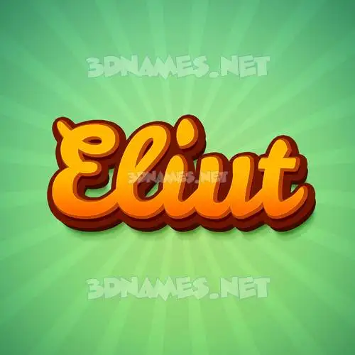eliut in Green Rays style - 3D name wallpaper
