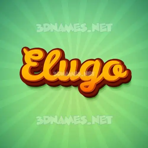 elugo in Green Rays style - 3D name wallpaper elugo in Green Rays style - 3D name wallpaper