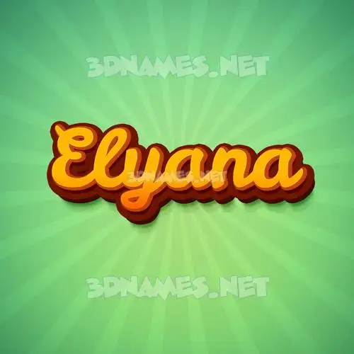 elyana in Green Rays style - 3D name wallpaper