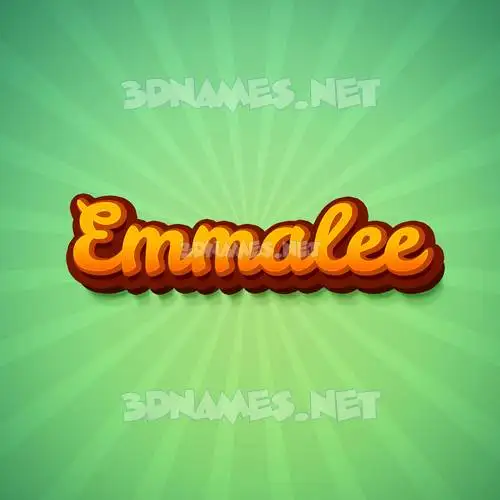 emmalee in Green Rays style - 3D name wallpaper