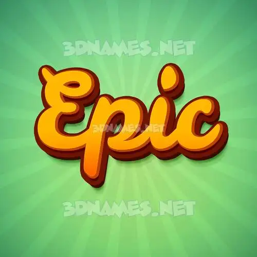 epic in Green Rays style - 3D name wallpaper epic in Green Rays style - 3D name wallpaper