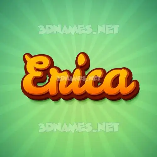 erica in Green Rays style - 3D name wallpaper erica in Green Rays style - 3D name wallpaper
