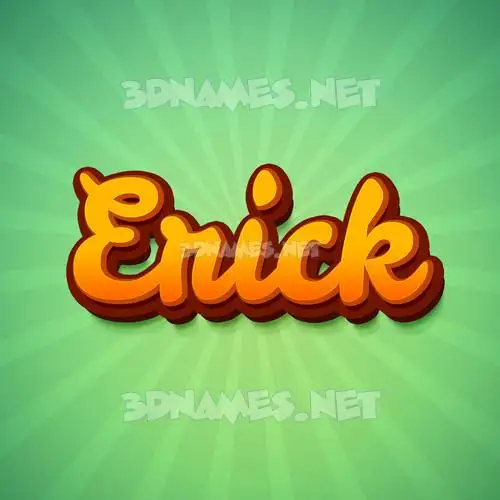 erick in Green Rays style - 3D name wallpaper