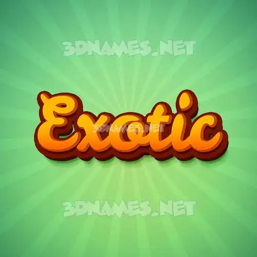 exotic in Green Rays style - 3D name wallpaper exotic in Green Rays style - 3D name wallpaper