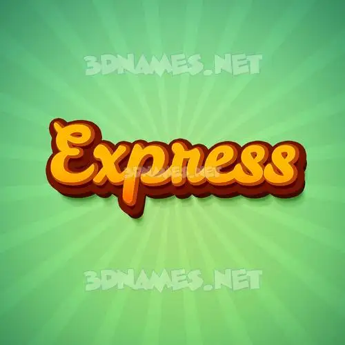 express in Green Rays style - 3D name wallpaper