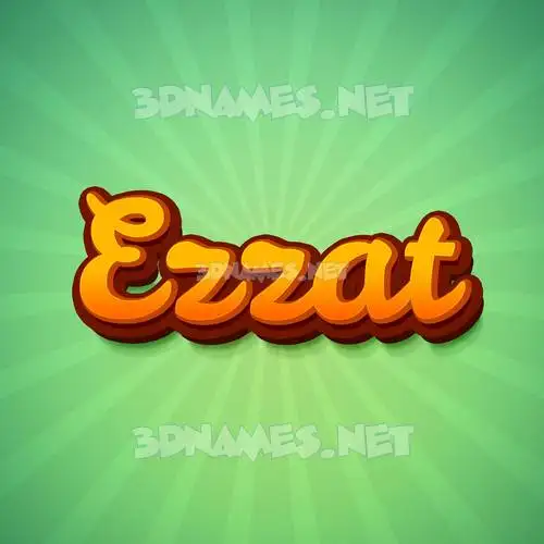 ezzat in Green Rays style - 3D name wallpaper