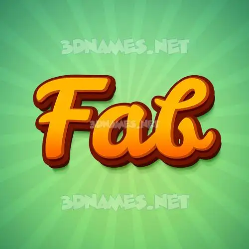 fab in Green Rays style - 3D name wallpaper fab in Green Rays style - 3D name wallpaper