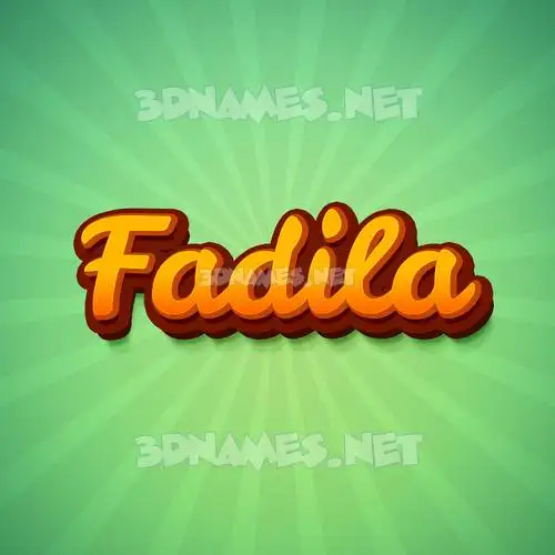 fadila in Green Rays style - 3D name wallpaper