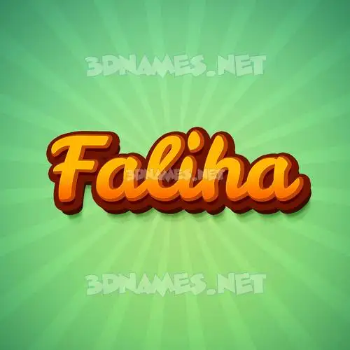 faliha in Green Rays style - 3D name wallpaper