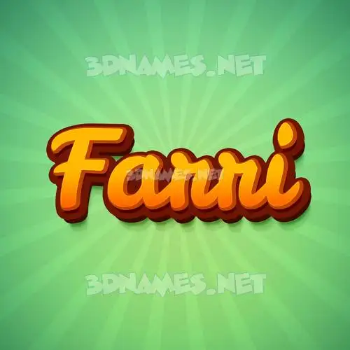 farri in Green Rays style - 3D name wallpaper farri in Green Rays style - 3D name wallpaper