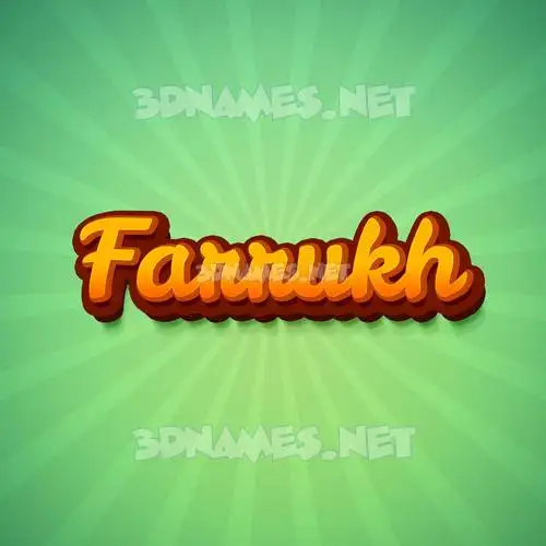 farrukh in Green Rays style - 3D name wallpaper