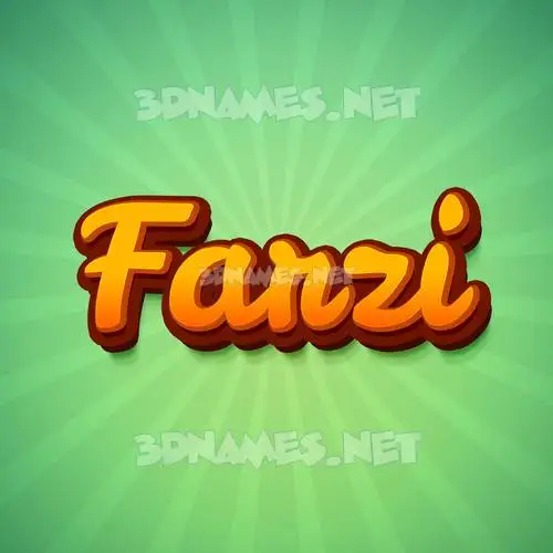 farzi in Green Rays style - 3D name wallpaper