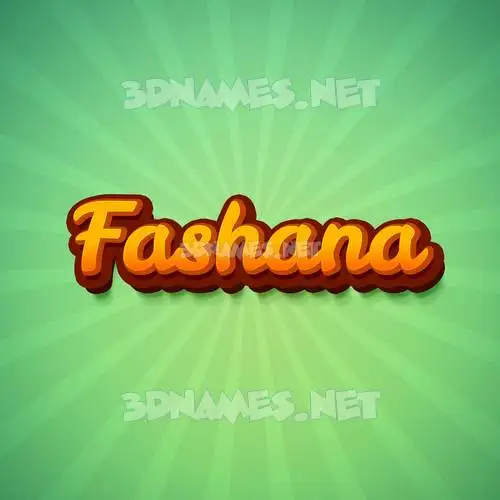 fashana in Green Rays style - 3D name wallpaper