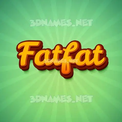 fatfat in Green Rays style - 3D name wallpaper fatfat in Green Rays style - 3D name wallpaper