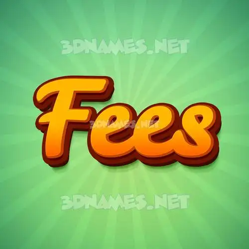 fees in Green Rays style - 3D name wallpaper fees in Green Rays style - 3D name wallpaper