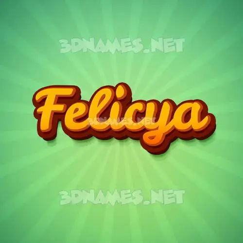 felicya in Green Rays style - 3D name wallpaper