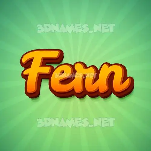 fern in Green Rays style - 3D name wallpaper fern in Green Rays style - 3D name wallpaper