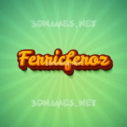 ferricferoz in Green Rays style - 3D name wallpaper