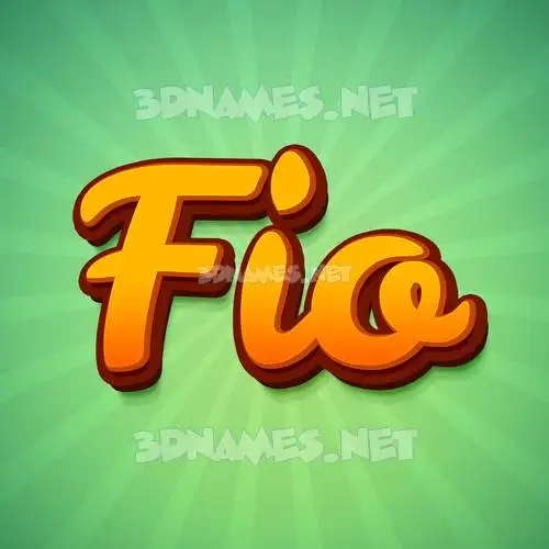 fio in Green Rays style - 3D name wallpaper